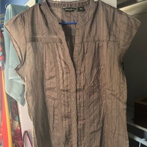 Eddie Bauer Taupe Short Sleeve Top